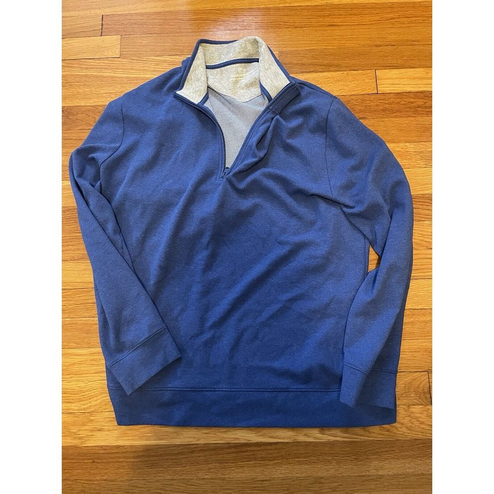 Vineyard Vines 1/4 Zip Long Sleeve Blue‎ Sweater Sweatshirt Men's 2XL Cotton - Picture 2 of 10